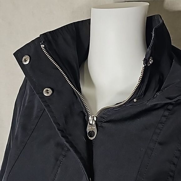 Calvin Klein Black Raincoat with Removable Hood size M/L - Picture 2 of 14